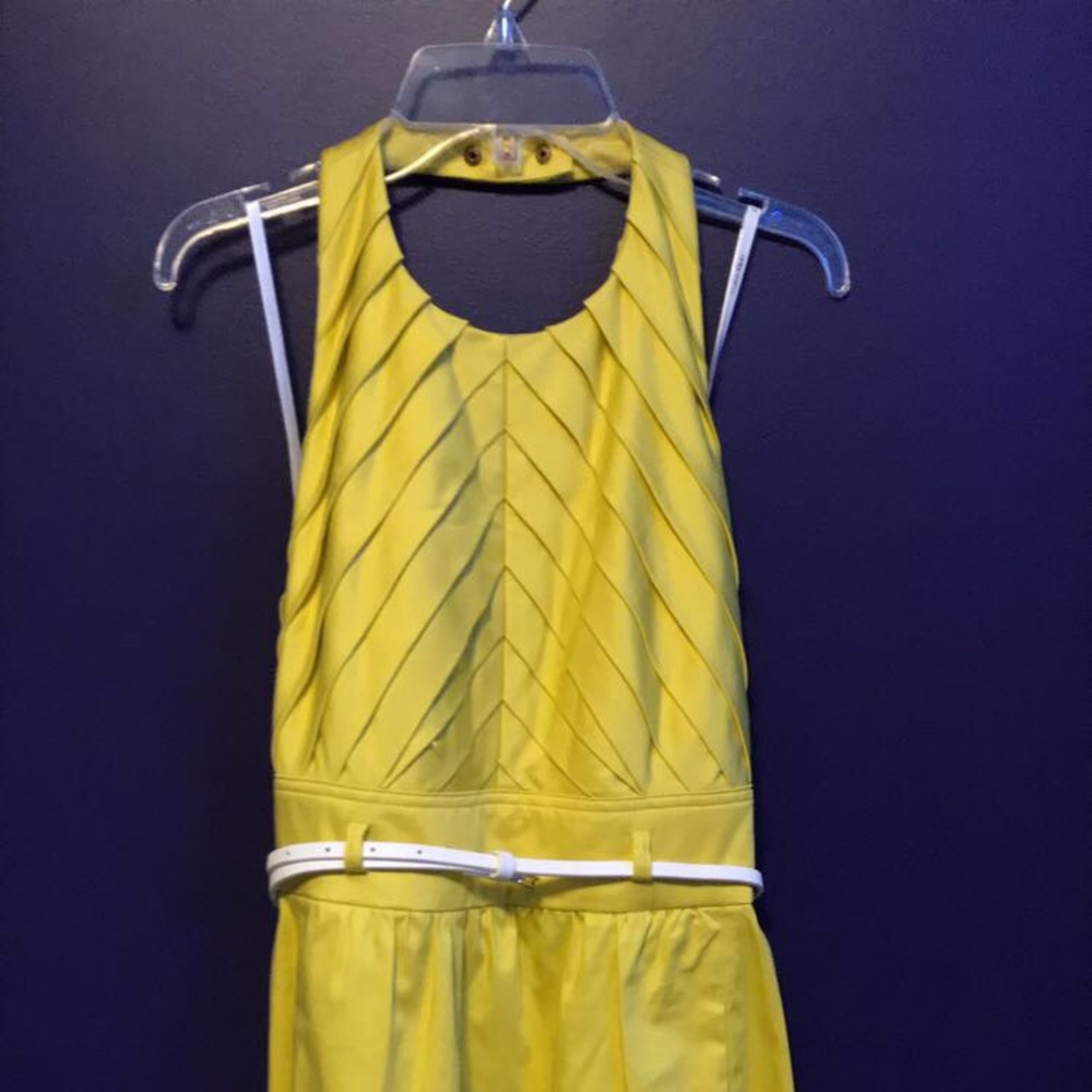 Calvin Klein Yellow Backless Dress